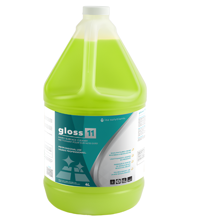 INO GLOSS 11 is an exceptional hard surface ecological cleaner designed for versatile, general-purpose cleaning and deep scrubbing.