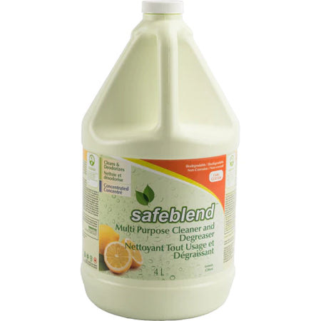 Safeblend Multi-Purpose Cleaner & Degreaser is an effective solution for cleaning and deodorizing a wide range of washable hard surfaces.