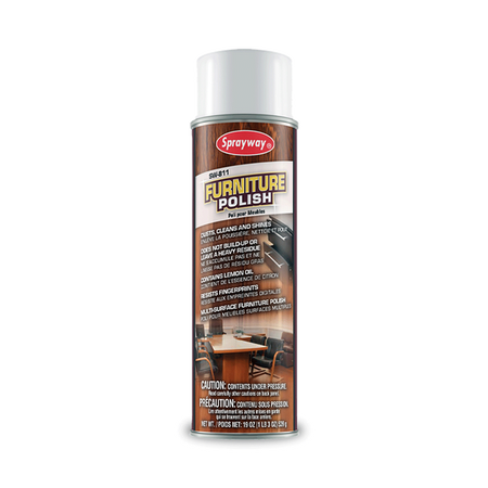 Sprayway Aerosol Furniture Polish is a versatile emulsion formulation designed to dust, clean, and polish in one easy application.