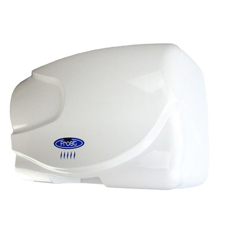The FRO-1187 Hand Dryer is equipped with a sensitive touch-free sensor that activates when hands are placed within the 4'' to 12'' range under the spout. This eliminates the need for physical contact, reducing the risk of cross-contamination. With a powerful 220V motor, this hand dryer delivers fast and efficient drying in just 20 seconds, enhancing user convenience and satisfaction.