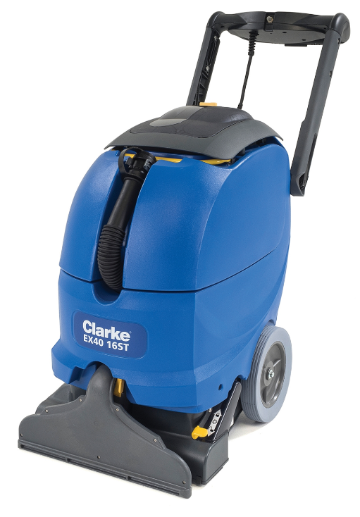 The Clarke EX40™ 16ST self-contained extractor is a reliable and efficient solution for carpet cleaning professionals. Its high capacity, ergonomic design, and advanced features ensure superior performance and ease of use. With Clarke’s commitment to quality and innovation, the EX40™ series helps you achieve outstanding results, making carpet cleaning easier and more effective than ever before.