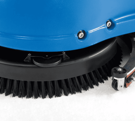 Floor scrubbing has never been easier or more cost-effective than with the Clarke® MA50™ 15B Walk-Behind Floor Scrubber. This rugged and simple-to-use machine features a 15-inch scrubbing path and an onboard battery that runs up to 2 hours, allowing you to clean up to 8,000 square feet per hour. Ideal for classrooms, offices, bathrooms, and more, it’s the best value in the floor-scrubbing category.