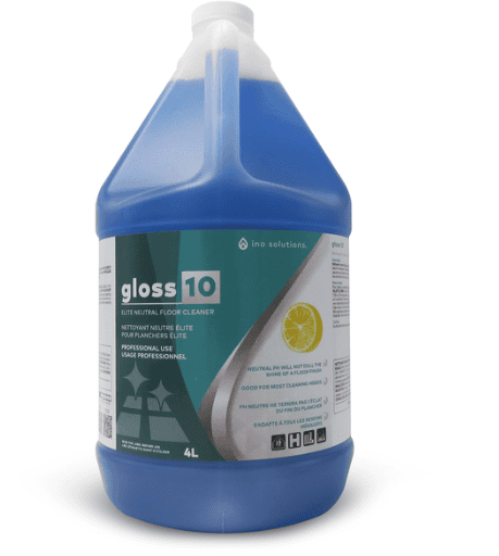 INO GLOSS 10 - Elite Floor Detergent and Deodorizer, your versatile solution for effective floor and hard surface cleaning. 