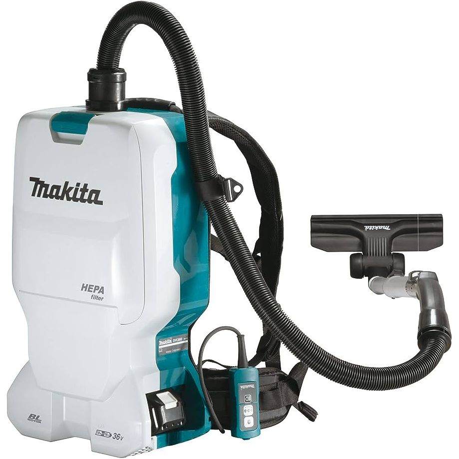 Makita Brushless Cordless Backpack Vacuum Cleaner (DVC660PT2) offers a robust and portable cleaning and dust extraction solution for demanding environments.