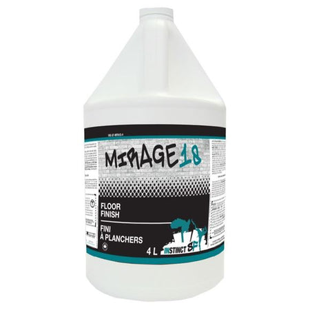 Mirage 18 Floor Finish, the ultimate solution for a stunning and durable finish. This high gloss acrylic floor finish is designed to deliver exceptional performance, maintaining its brilliant color and shine while providing superior protection against wear and tear. 