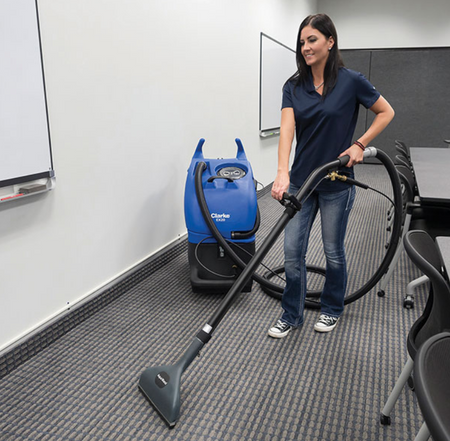 The Clarke EX20™ portable extractors represent a significant advancement in carpet cleaning technology. Born from direct input from field cleaning technicians who use high-performance portable extraction machines daily, the EX20™ is engineered to make carpet cleaning easier, faster, and more efficient.