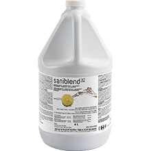 SANIBLEND 32 LEMON is a versatile, phosphate-free cleaner designed for effective cleaning, deodorizing, and disinfecting. Ideal for use in hospitals, nursing homes, hotels, schools, food processing establishments, restaurants, athletic facilities, and more, it helps control cross-contamination on treated surfaces. This powerful formula disinfects hard, non-porous surfaces, ensuring a clean and safe environment in high-traffic areas.