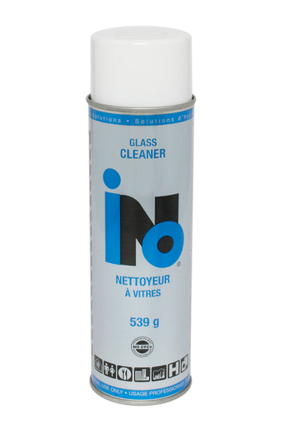 INO AERO 100, this high-performance cleaner is specifically designed to clean and polish glass, mirrored, and other non-porous surfaces effortlessly. Its clinging foam formula breaks up soils and holds them in place, making it perfect for vertical surfaces with no dripping, running, or streaking