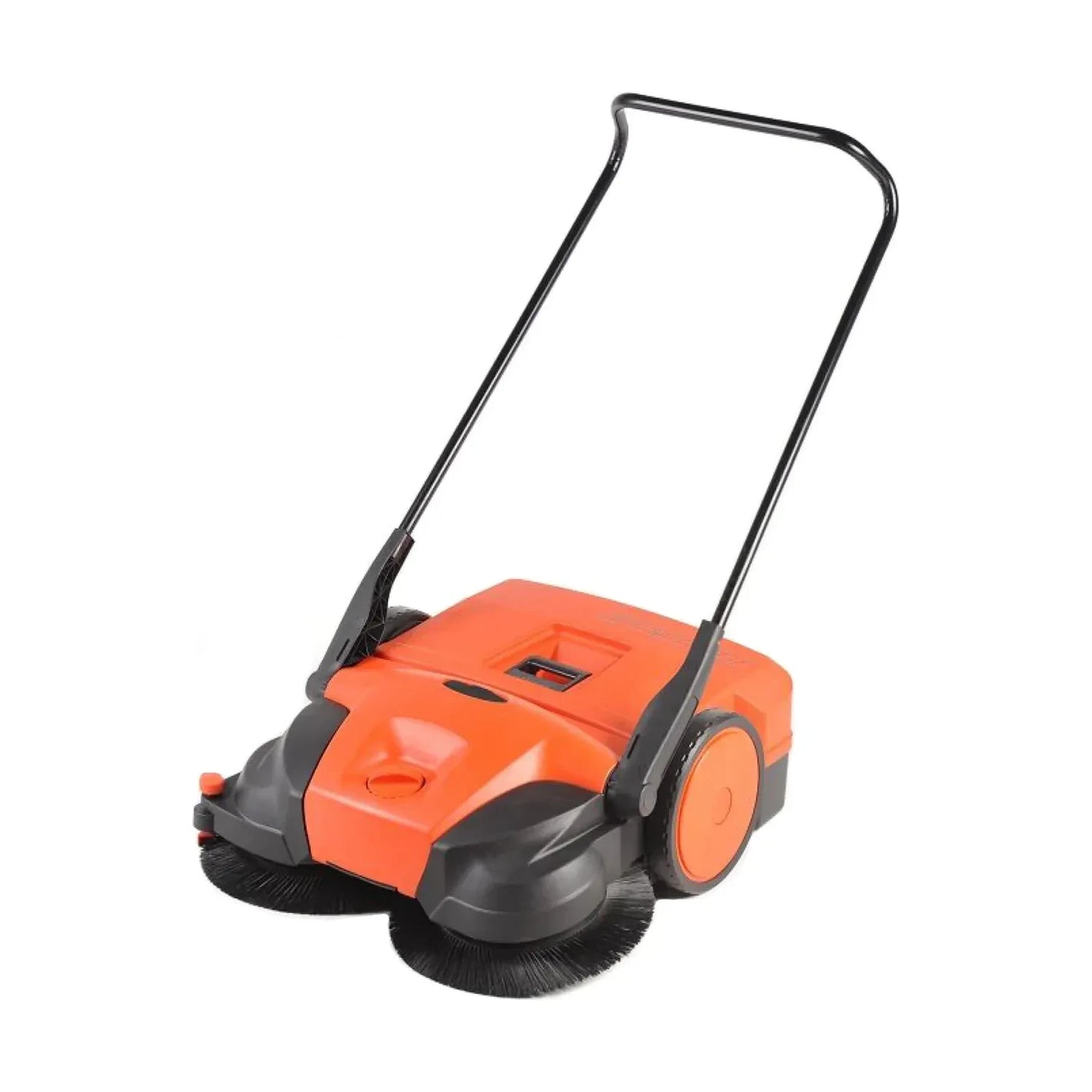 HAAGA 477 Sweeper, a 31-inch manual push sweeper that revolutionizes the cleaning process with its patented Turbo sweeping system. Designed to maximize efficiency, this sweeper sweeps twice with every pass